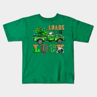 Loads of Luck Truck Shamrocks Toddler St Patrick's Day Fun Kids T-Shirt